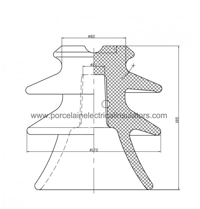 Tipo aislador del perno SDI30 (ШФ20Г)