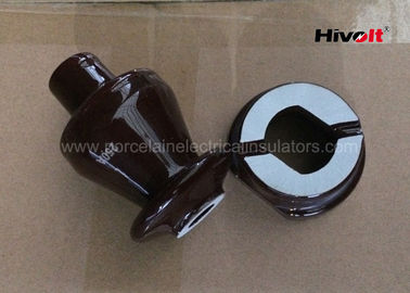 buje de cerámica del aislador de 1KV 250A LV, línea aérea aisladores marrones