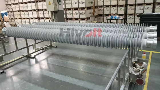Insuladores para postes de estaciones de caucho de silicona para transmisión de energía de alto voltaje