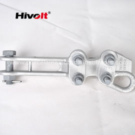 Línea de transmisión de aluminio línea caliente abrazadera del hardware con el perno de acero y la nuez galvanizados