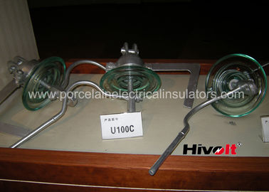 aislador de cristal endurecido 100KN para el estándar del IEC 60383 de la conexión de tierra de U100C