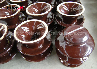 Aisladores de cerámica de alto voltaje profesionales Brown/porcelana gris C-120 del color
